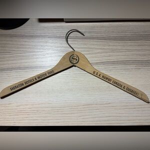 Vintage Wooden Hanger with Travel Inscription